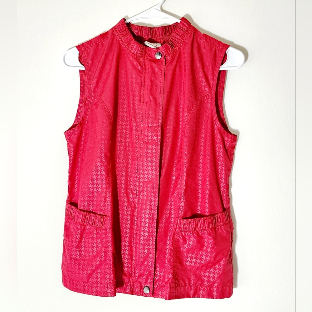 EP Pro Golf Womens Size S/P Red Full Zip Sleeveless Vest